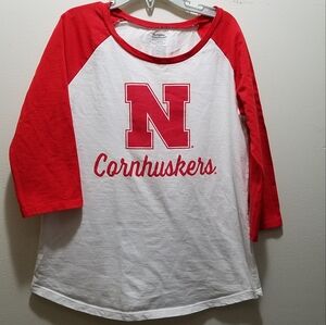National Collegian Youth Nebraska Cornhuskers Red Long Sleeve Shirt Girls Large